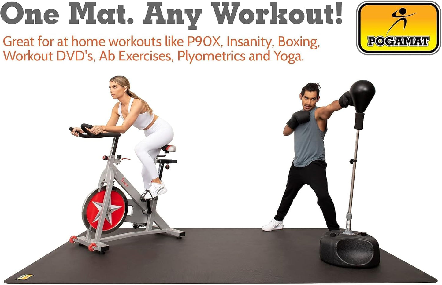 Non-Slip Large Exercise Mat 6’x4’ – 1/4" Thick Workout Mat for Home Gym & Yoga
