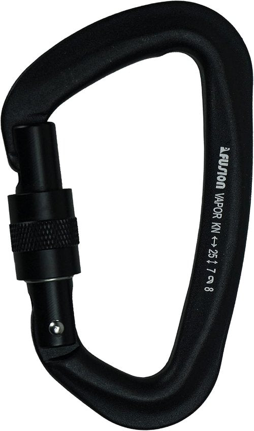 FUSION Climb Vapor III Military Tactical Matte Edition Aluminum Straight Gate Key Nose Modified D Carabiner Black, Hunting Carabiner (FP-8122-3ST-BLK)
