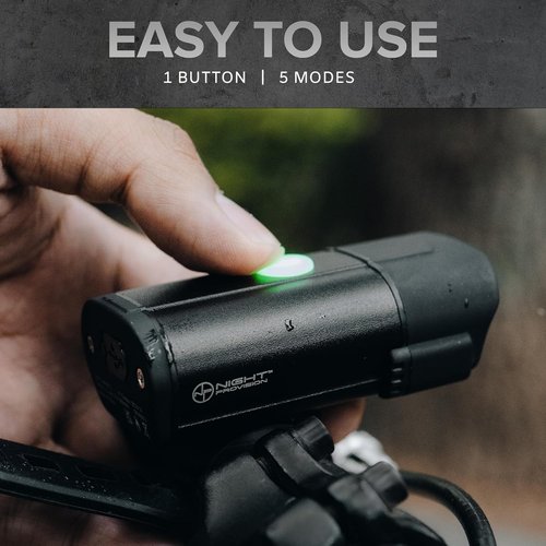 Bike Lights Front and Back (BX-Series) - Bicycle Headlight and Tail Light Set with Powerful Rechargeable LED for Night Riding - USB-C - Bike Safety Equipment (BX-400 Black)