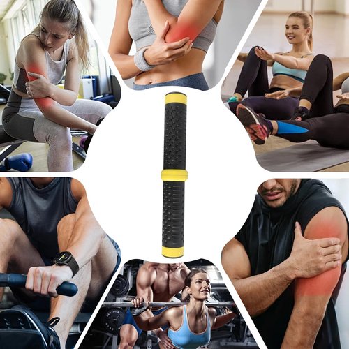 Twist Grip for Resistance Bar: Resistance Bar for Physical Therapy - Twist Grip Strength Trainer Hand Exerciser Bars Arm Wrist & Elbow Strengthener (Yellow-44lb)
