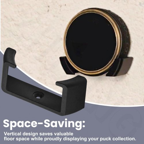 ZHIXING Hockey Puck Wall Mount Display (4 Pack) Hockey Puck Wall Rack Holder Brackets for Collectible Pucks & Game Winning Pucks, Wall-Mountable, Holder for all Hockey Pucks