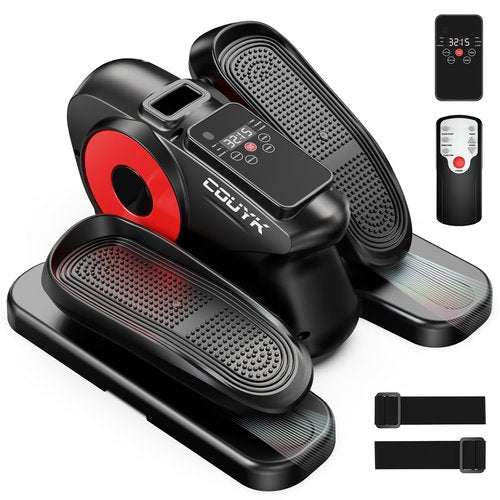 Under Desk Elliptical Machine,Electric Ellipse Leg Exerciser for Seniors Adults,Quite Portable with Display Monitor,Non-Slip Foot Straps and Remote Control and 12 Adjustable Speeds