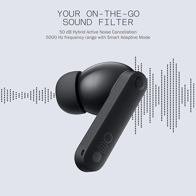 CMF Buds Pro 2 Wireless Earbuds, Hi-Res Audio with LDAC, 50 dB Hybrid Noise Cancelling Earbuds, Ultra Bass Technology, Bluetooth 5.3, 43H Play Time with Charging Case, 6 HD Mics Headphones, Orange
