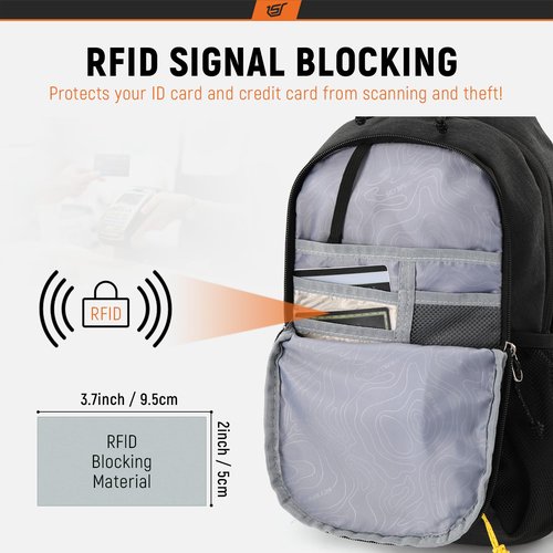 SKYSPER Sling Backpack with RFID Pocket Lightweight Crossbody Bag for Hiking Travel Shoulder Chest Bag for Men Women(Black)