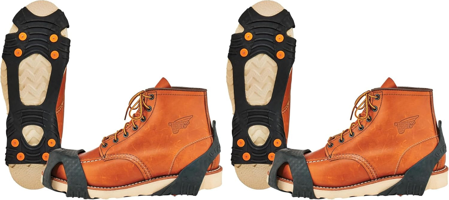 Slip-On Ice Traction Cleats with 8 Tungsten Carbide Studs for Superior Grip, Ergodyne TREX 6300TC