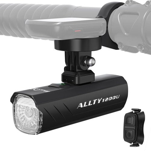 Magicshine Bike Lights ALLTY 1200U, Bicycle Lights for Night Riding with Underneath Mounted, FTR LightSync Control, USB Rechargeable 4200mAh, Bike Light Front and Back for Road Mountain Cycling