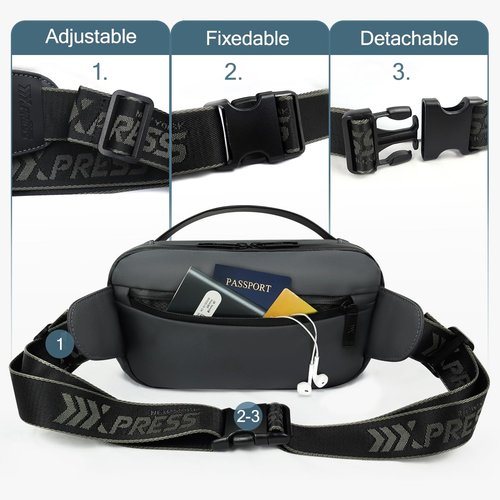 New York XPress Crossbody Sling Bag with Adjustable Strap, Waterproof Lightweight Chest Shoulder Backpack for Men and Women,Everyday Carry Casual Bag for Tactical, Travel, Work, Gym, Sport…