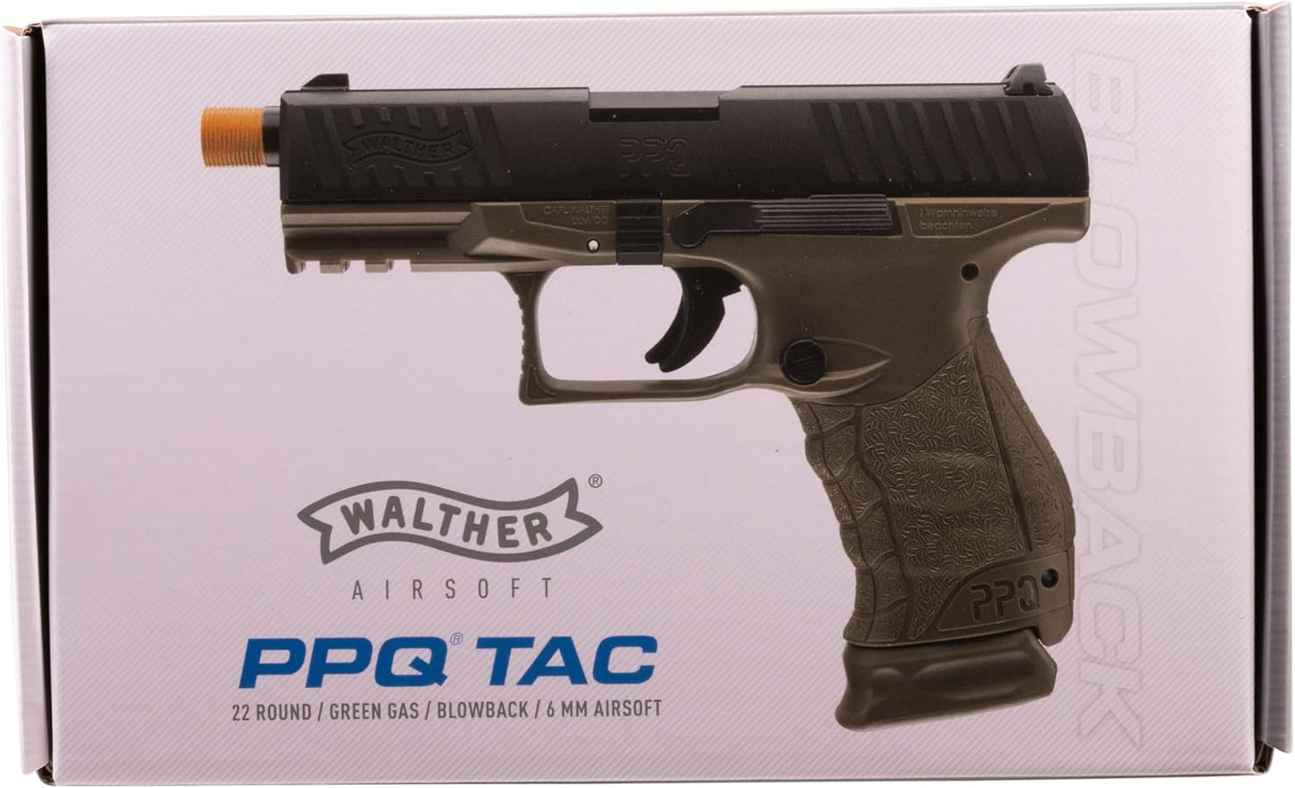 Walther PPQ GBB Blowback Airsoft Gun - Elite Force 6mm BB Pistol for Precision Shooting