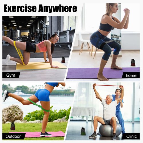 Kiemeu Mini Loop Resistance Bands for Working Out Legs, Elastic Stretch Bands for Exercise Loop Bands, Rubber Exercise Bands for Physical Therapy and Rehab, 6 cm Upgraded Version