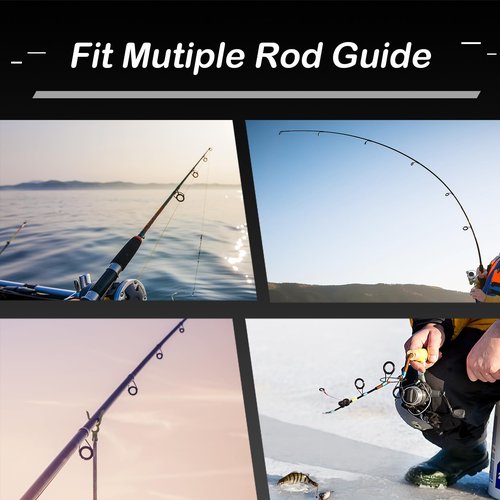 Aventik Fishing Rod Tip Repair Kit Complete with Ceramic Guide Ring,Glue, Tweezers, Eyelet Replacements for Fishing Pole Repair Kit (Ceramic Ring Kit)