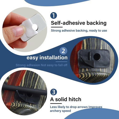 XENVOXI Arrow Rest for Recurve Bow Archery Table Archery Museum Shooting Outdoor Training Arrow Seat with Adhesive Backing Reverse Bow Archery