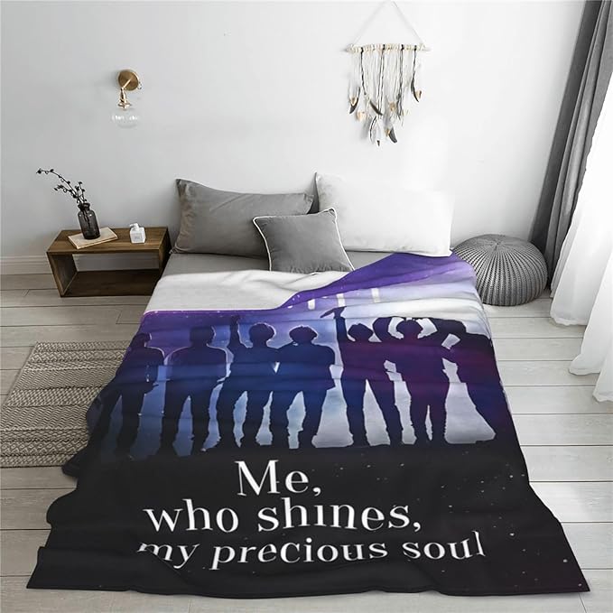 Blanket 50"X60" Soft and Comfortable Warm Fleece Throw Full Picture of Idol Group Blankets Yoga Blankets Beach Blanket Picnic Blankets for Dorm Room Decor Sofa Bed Camping Travel All Season