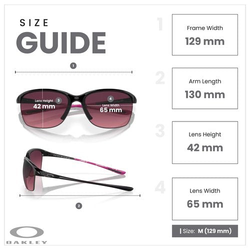 OAKLEY Unstoppable OO9191 919110 65MM Polished Black/Rose Gradient Polarized Rectangular Sunglasses for Women+ Bundle Accessory Leash Kit, Microfiber Pouch
