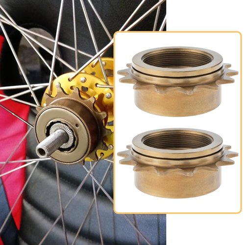 SING F LTD 2PCS 14T Bicycle Single Speed Flywheel Sprocket 34mm Thread Bicycle Flywheel fits BMX Bikes with 10mm Axles and Suitable for Mountain Road Bicycle Folding Bicycle