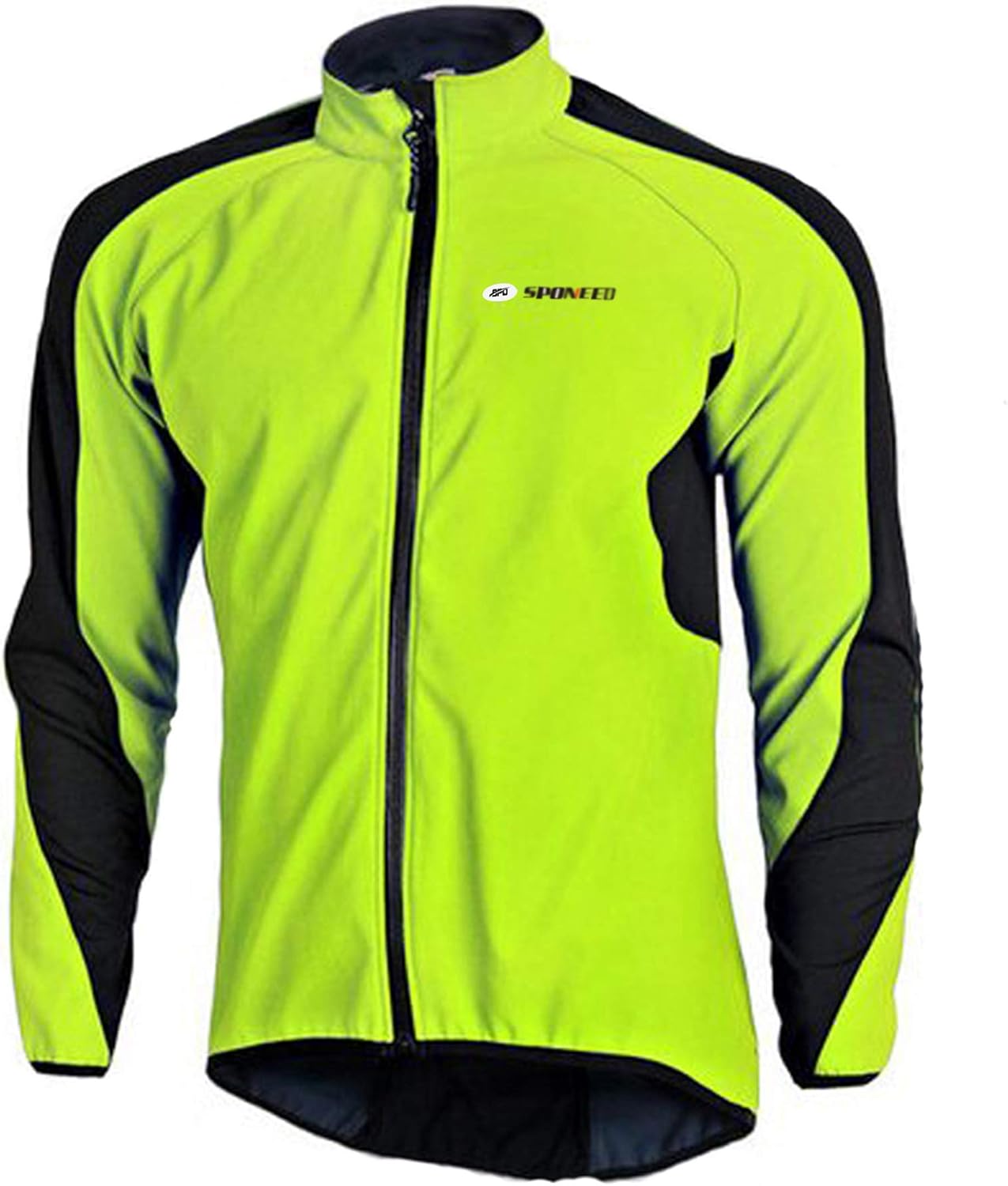 sponeed Men's Windproof Jackets Cycling Fleece Coat Shirts Winter Thermal Snowing Running Tops Bike Overcoats