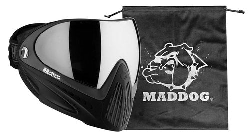 Maddog Dye I4 PRO Thermal Dual-Pane Anti-Fog Lens Paintball Airsoft Mask Goggle System Combo with Microfiber Storage Bag | High Performance Safety Certified Protection - Shadow (Black/Grey)