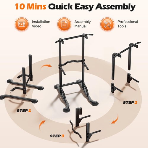 Power Tower Dip Station & Pull-Up Bar for Home Gym – Adjustable Height Strength Training Equipment for Pull-Ups, Dips, Push-Ups & More
