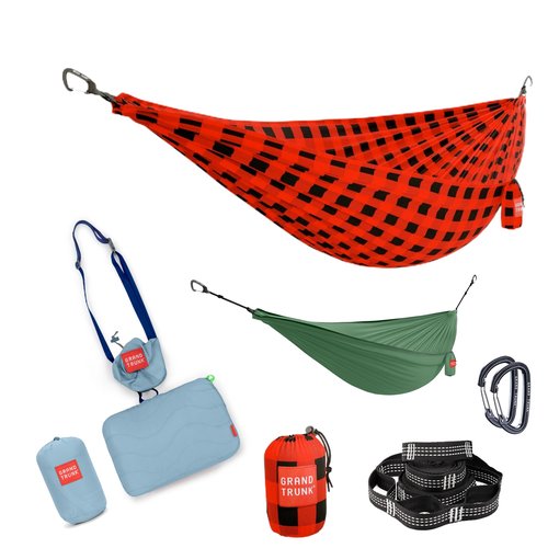 Grand Trunk Ultimate Hammock Bundle – Hammock, Suspension System, Pillow, Gear Sling & Stuff Sacks for Camping & Travel (Heritage)