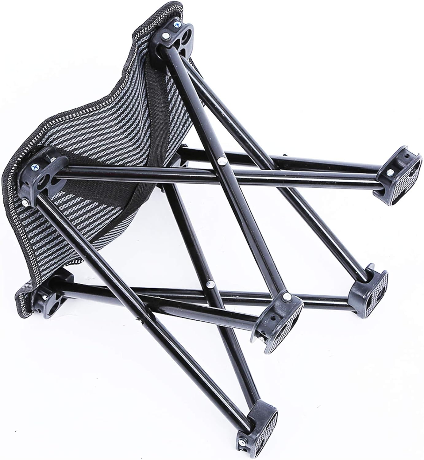 Mini Chair Folding Camping Stool Outdoor Portable Stools Lightweight with Carry Bag, Support 220 lbs, Black