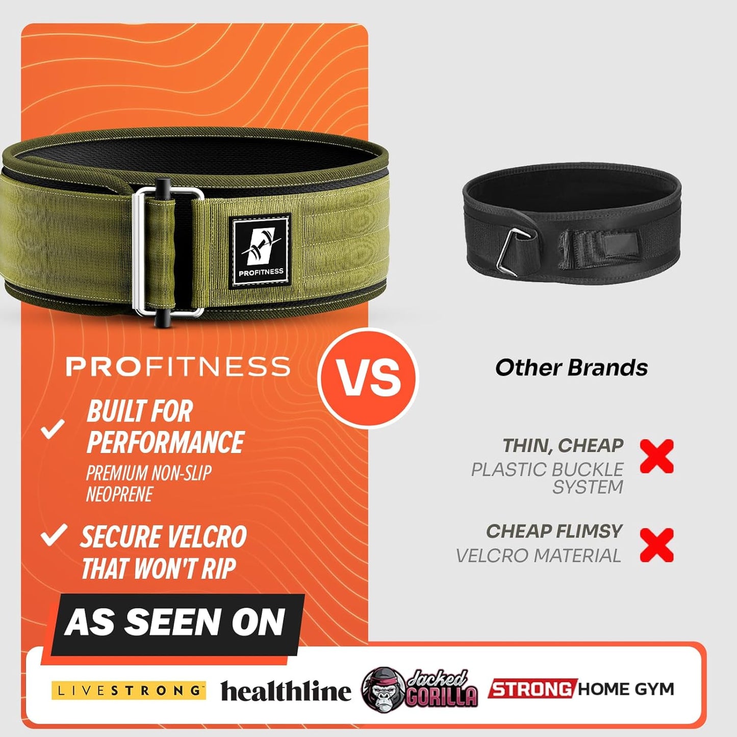 Weightlifting Belt for Men & Women - 4'' Wide Auto-Lock Weight Lifting Belt for Men Back Support - Squat Belt as Workout Belt for Men & Women Powerlifitng & Deadlifts - Weight Belt for Men Back Support