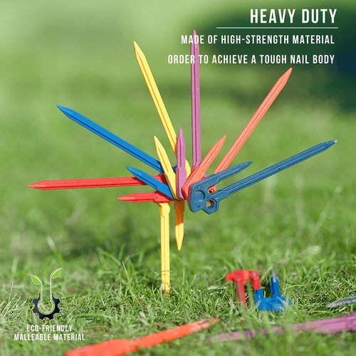 Sysmashing 8 pcs Splicable 8 inch Outdoor Tent Stakes Heavy Duty Screw Style for Camping, Hiking, Ultimate Ground Stakes Ground Anchors Pegs