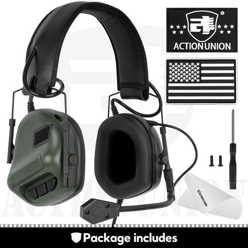ACTIONUNION Tactical Headwear Headset No Noise Reduction (OD)