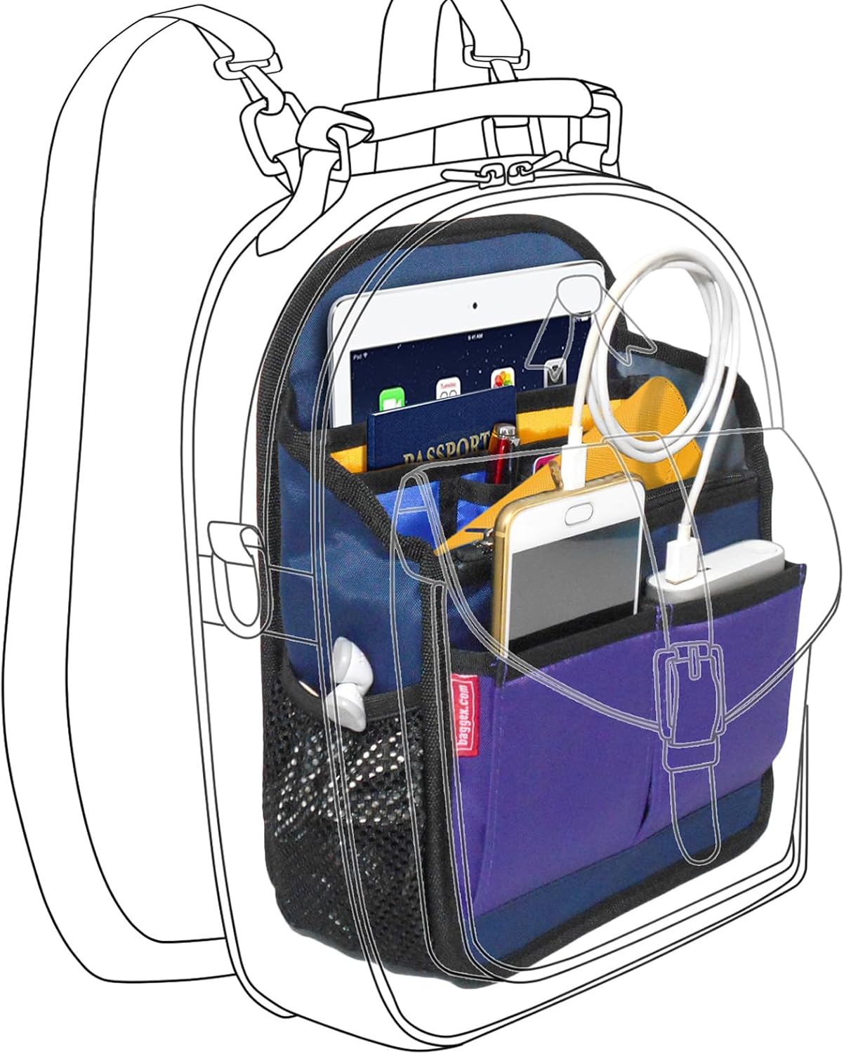 Small Backpack Organizer Insert for Casual and Fashion Backpack - S