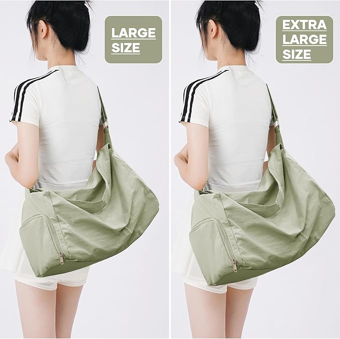 Large Gym Bag with Shoe Compartment, Workout Sport Duffle Bag for Women Travel, Waterproof Shoulder Overnight Bags Lightweight Carry on Tote Bags for Swim, Yoga, Dance