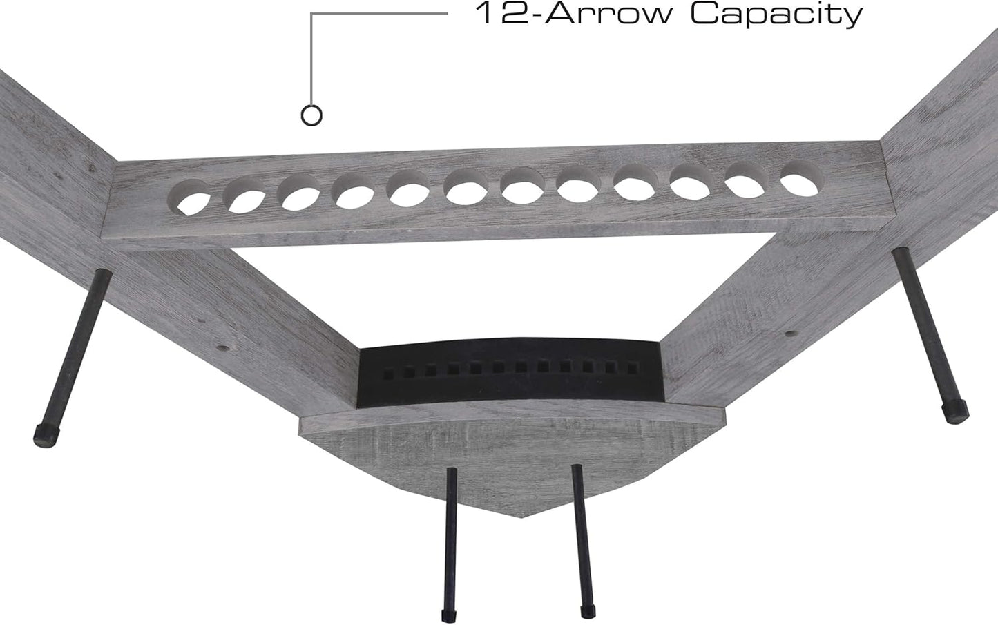 Rush Creek Creations Wall Mounted Bow and Arrow Display Rack for Hunting & Archery Accessories Real Tree 3-Bow Holder & 12-Arrow Storage Handcrafted Small Bows & Big Bow Hanger w/Arrow Holders