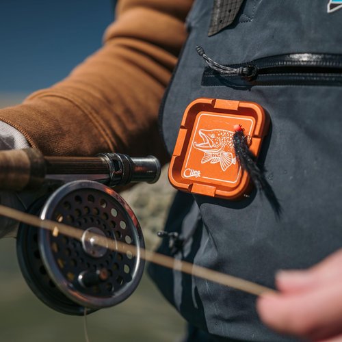 Cling Fishing Products Mag Grab® Plus - Magnetic Fly Patch (Orange - Hook Jaw)