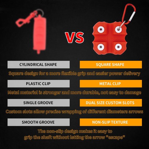 SPG Arrow Puller Archery with Metal Belt Clip, Square Shape Archery Arrow Puller Gripper Target Remover Tool for Target Practice (1 Pack RED)