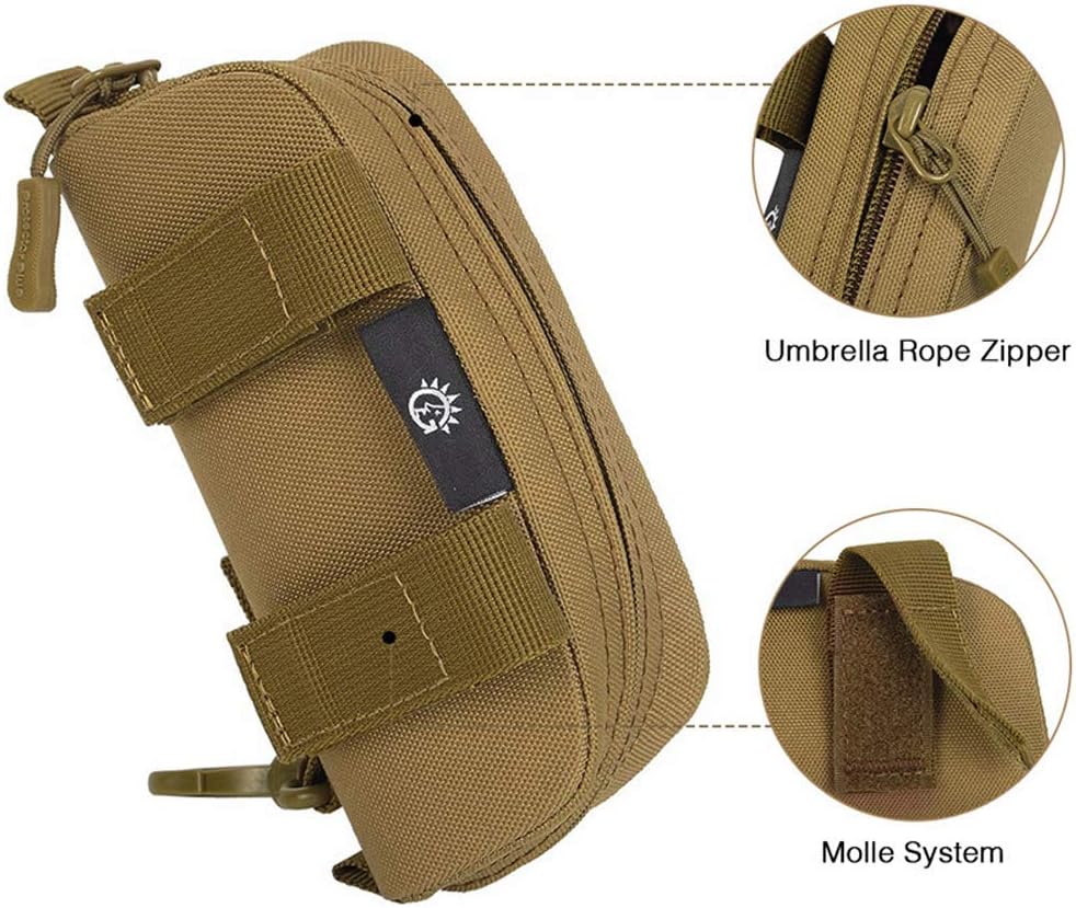 Tactical Molle Sunglasses Case Portable Anti-Shock Clamshell Carry Eyeglasses Hard Case Outdoor Hunting Goggle Mag Pouch