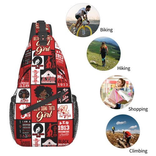 ERETWWA Elephant 1913 Delta Sling Bag Sigma Sorority for Women Gifts Lightweight Crossbody Daypack Chest Adjustable, Style2