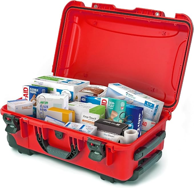 Nanuk 935 Waterproof First Aid Prepper Survival Gear Dust and Impact Resistant Case - Empty - Red, 935-FSA9
