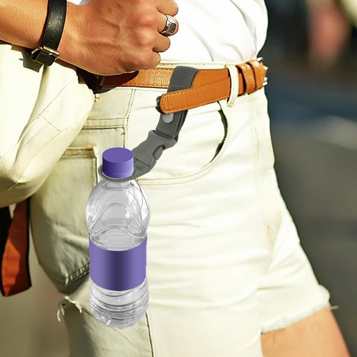Andibro Hanging Bottle Buckle,4Pcs Portable Water Bottle Clip Mineral Water Bottle Ring Holder Water Bottle Belt Holder for Outdoor Camping Hiking Traveling Mountaineering Backpack