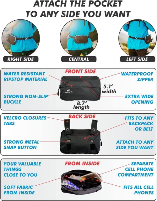 Backpack Daypack 10L, Phone Pocket, Suitable as Light Hydro Pack for Hiking, Running, MTB, Biking, Water Bladder NOT Included