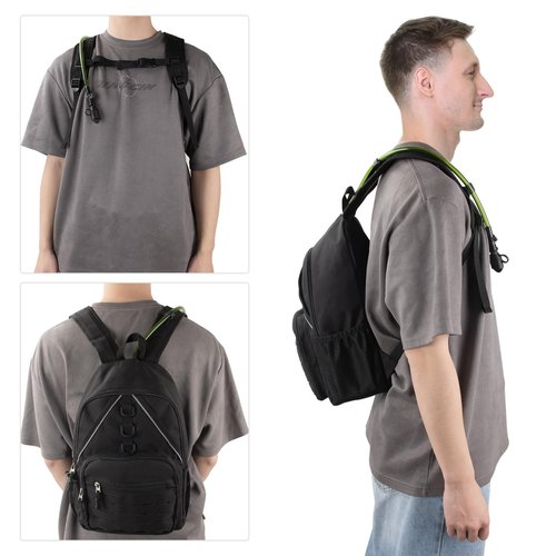 Small Hiking Backpack,Lightweight Water Backpack with 2L Water Bladder Phone Pocket Hydration Pack for Cycling Climbing Biking (Black)
