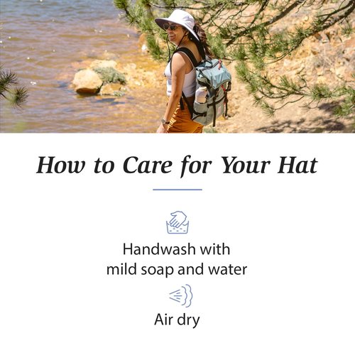 Wallaroo Women’s Sanitas Sun Hat (Stone/Natural) – UPF 50, UV Protection, Wide Brim, Packable, Adjustable Bucket Hat, Chin Strap & Ponytail Slot, Medium Size – Ideal for Outdoor Water Sports & Travel