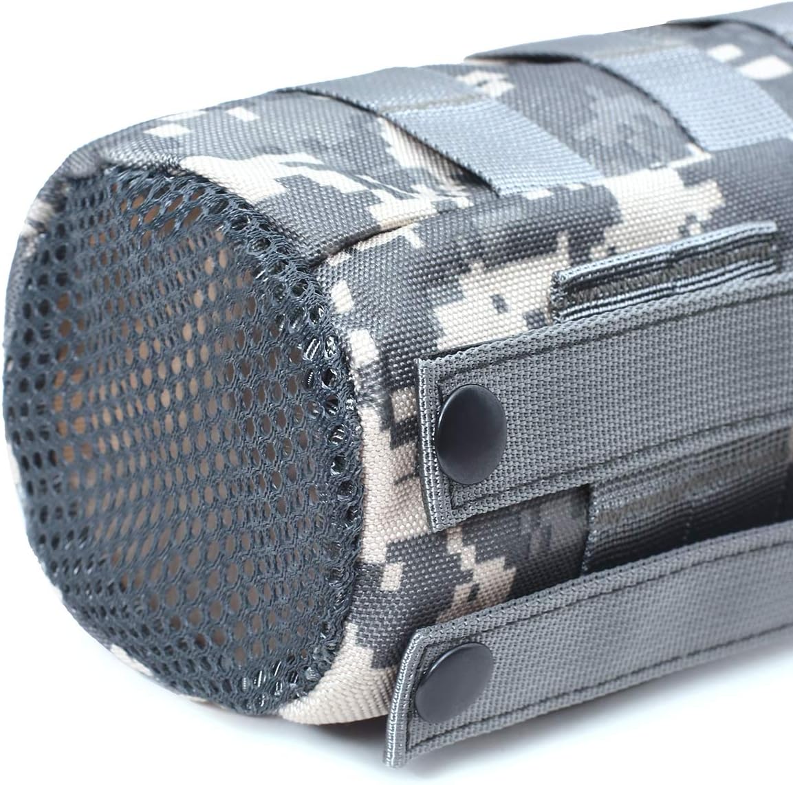 Tactical Molle Water Bottle Pouch Military Drawstring Open Top & Mesh Bottom Travel Water Bottle Holder Bag Tactical Hydration Carrier