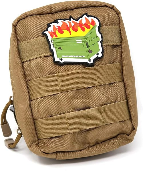 Dumpster Fire Hook and Loop Patch | PVC Rubber Tactical Patch | Funny Tactical Patch