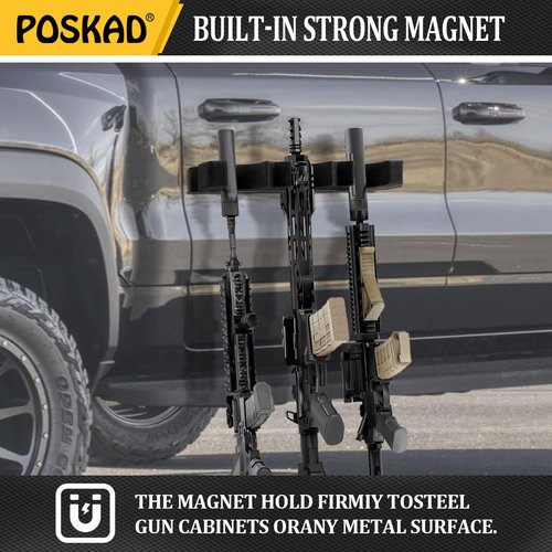 Poskad Foam Gun Rack,Rifle Rack,Gun Rest,Magnetic Barrel Rest for Gun Safe Organizer,Indoor & Outdoor Gun Racks,Gun Safe Accessories,Gifts for Hunters(2 Pack)
