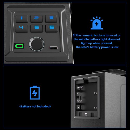 LotaTools Gun Safe, Biometric Pistol Safe Fingerprint Handgun, Mounted Single Gun Safe for Handgun with 3 Ways Quick Access, Bedside Handgun Safe for Nightstand, Bedroom, Desk, Wall, Dresser