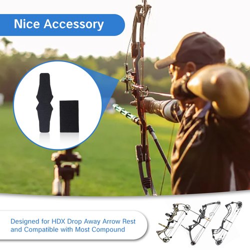 NIIIYTYB 4 Set Arrow Rest Felt Arrow Drop Away Tape Quality Design for Compound Bows, Recurve Bows Archery Grip Sight Felt Pad Anti-Slip Sticker for HDX Arrow Rest