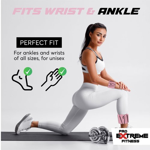 Wrist Ankle Weights Adjustable Training Intensity for Strength Training Walking Running Yoga Pilates Jogging for Women Men Set of 2