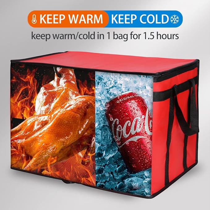 Insulated Reusable Grocery Shopping Bags, 4 Packs