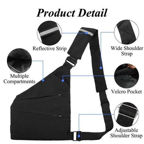 VANNMESTER Anti-theft Travel Bag Small Sling Backpack for Men Women Personal Pocket Bag Crossboby Bag Backpack with Adjustable Shoulder Strap