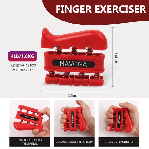 11PCS Grip Strength Trainer Kits, Hand Gripper Strengthener, Forearm Strengthener, Finger Strengthener, Finger Exerciser, Hand Exerciser, Stress Relief Ball, Grip Ring, for Muscle Building, Recover Hand Injury