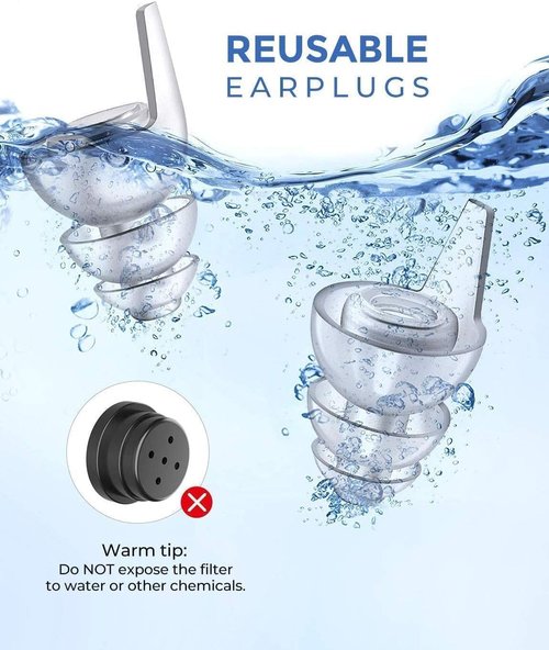 Ear Protection for Gun Range Earplugs, Advanced Filter Technology, Hearing Protection for Shooters,Shooting Ear Protection-1 Pair, Medium, Blue