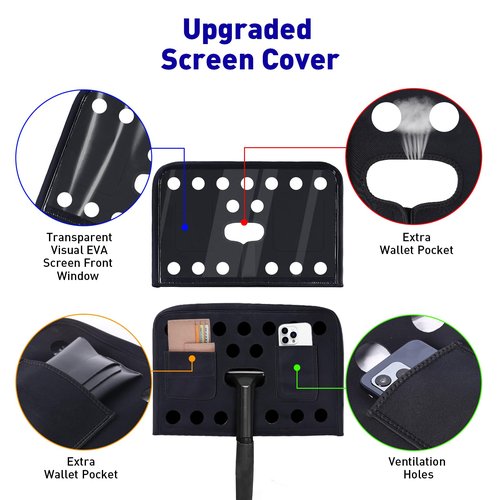 Neoprene Monitor Cover for Exercise Bike Screen,Universal Exercise Bike Screen Protector with Mobile Phone Pocket and Wallet Pocket,Waterproof Anti-UV,Damage Prevention,Accessories for Treadmill/Bike