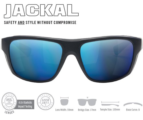 Vortex Optics Jackal Sunglasses (Blue Frame - Smoke Lens/Blue Mirror)
